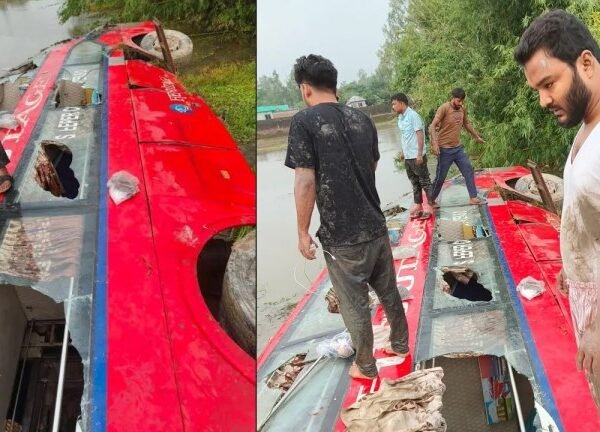 দিনাজপুরে বাস দুর্ঘটনায় আহত গণঅধিকার পরিষদের মুখপাত্র ফারুক হাসানসহ…