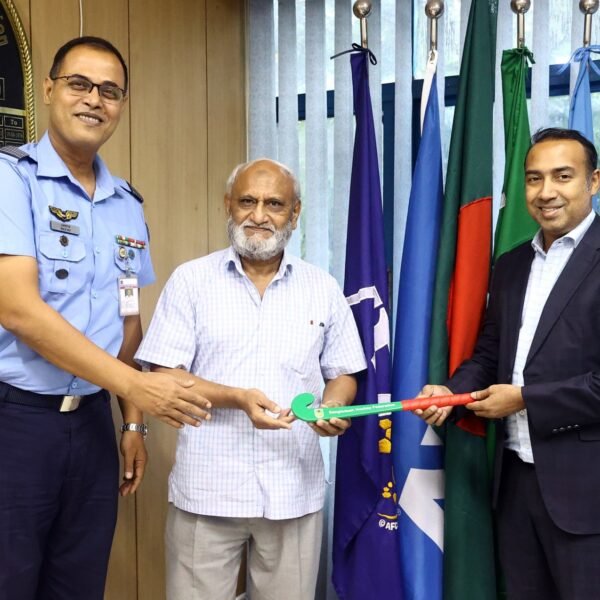 বাফুফে’র সভাপতির সঙ্গে হকি ফেডারেশনের মহাসচিবের সৌজন্য সাক্ষাৎ অনুষ্ঠিত