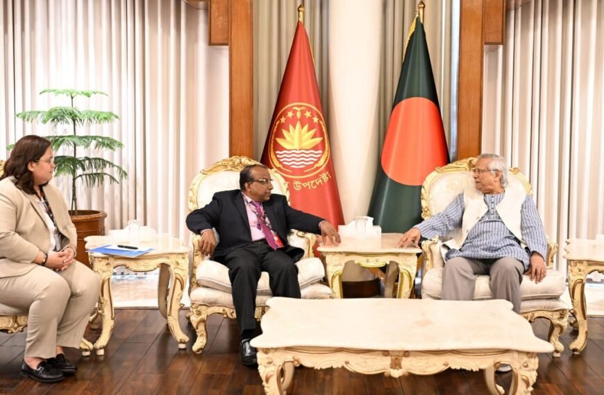 প্রধান উপদেষ্টার সঙ্গে সৌজন্য সাক্ষাৎ&hellip;