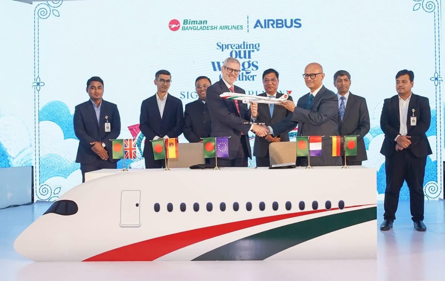এয়ারবাসের সঙ্গে ১০ উড়োজাহাজ কেনার চুক্তি করল বিমান বাংলাদেশ এয়ারলাইন্স